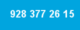 928 377 26 15 928 377 26 15